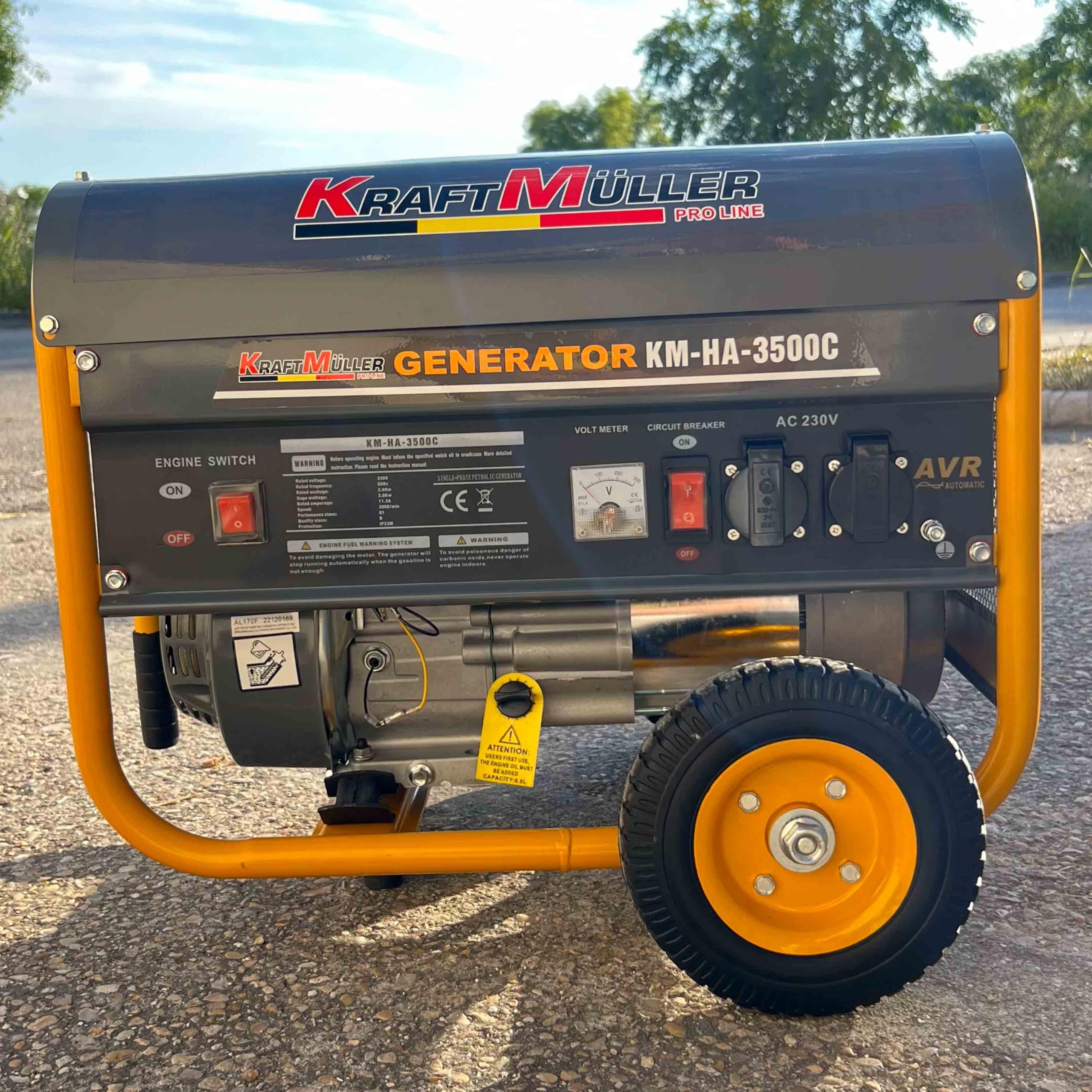 Generador de gasolina portátil KraftMüller KM-3500C
