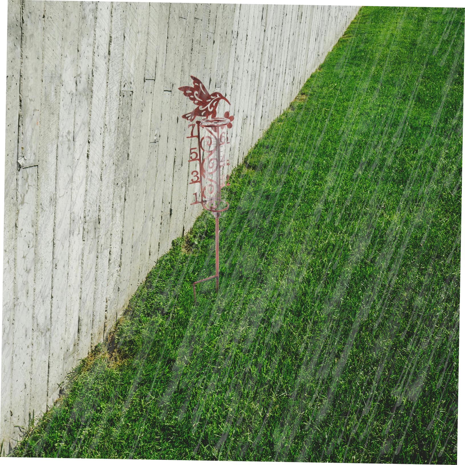 Gatuida 3piezas Medidor De Lluvia Digital Decorativo Con Estaca De Metal Para Jardín De Capacidad Medidor De Lluvia Portátil Para Exterior Fácil De Limpiar y Usar Diseño Único Para