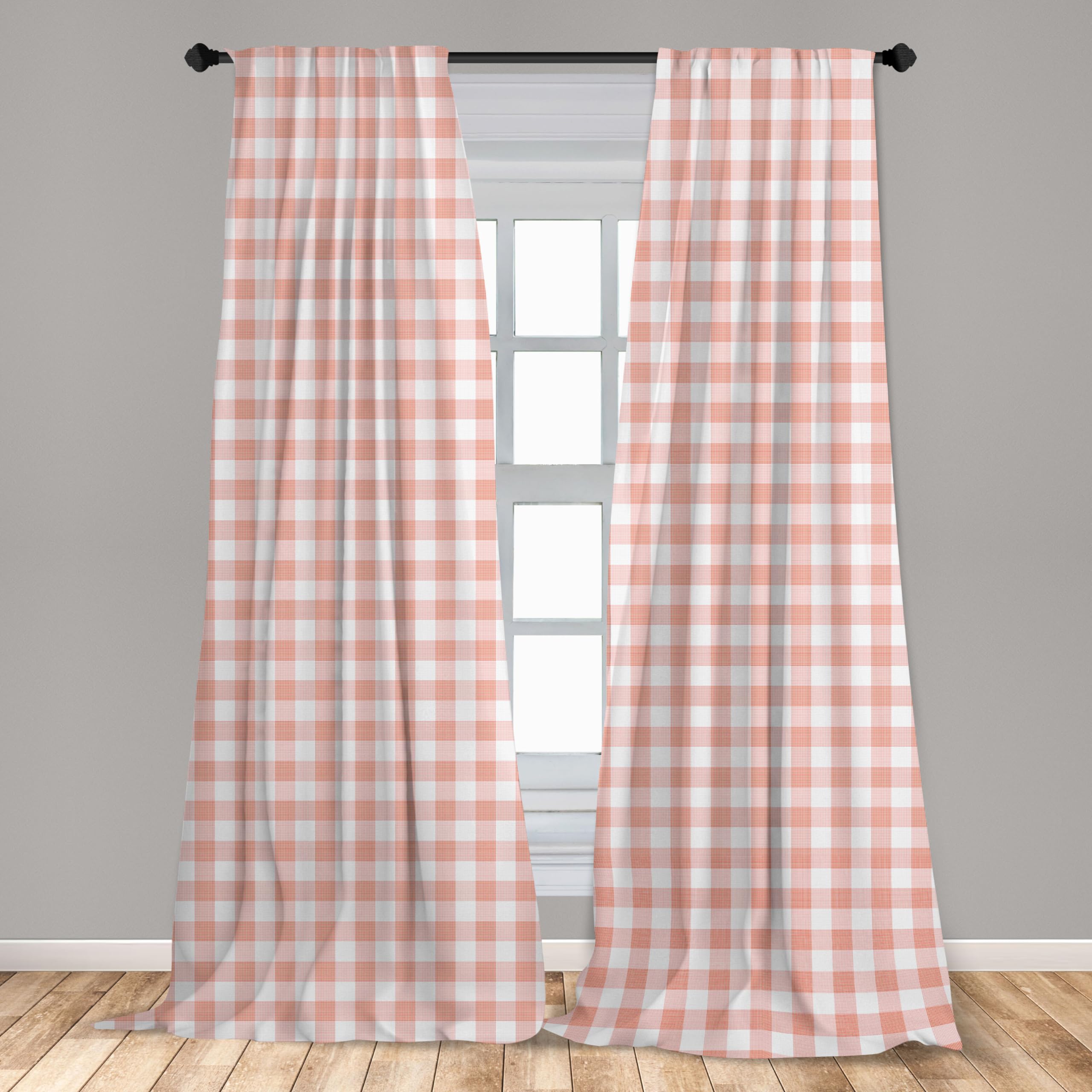Tenda A Pannello ABAKUHAUS 2 Pezzi 150x245 Cm – Bianco E Azzurro Con Cuori, Morbida E Lavabile Per Camera Da Letto O Soggiorno
