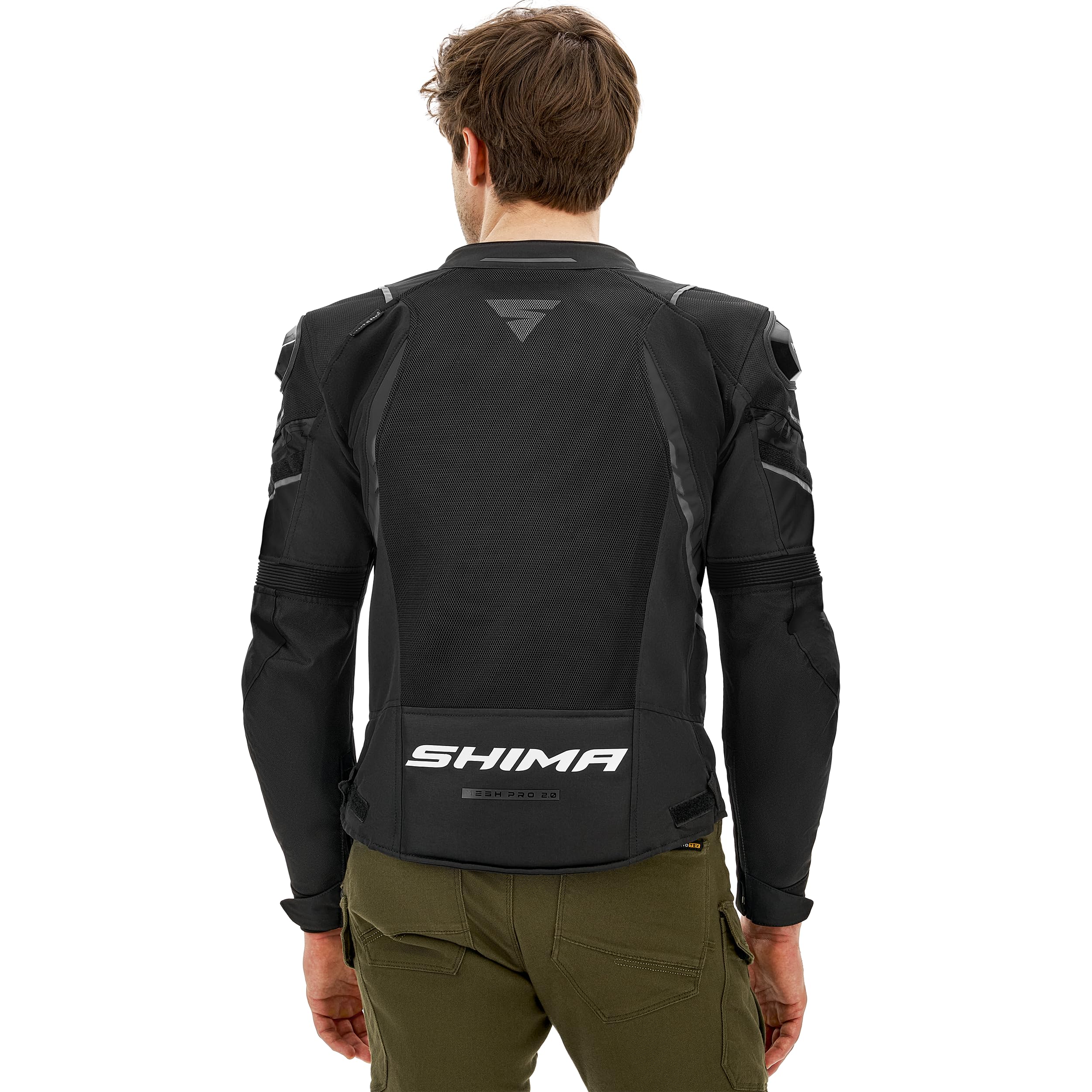 SHIMA Mesh Pro 2.0 Giacca Moto Uomo AirForce Paraschiena Giubbotto Protezioni Estiva Giacche Ventilato Leggero Motociclista
