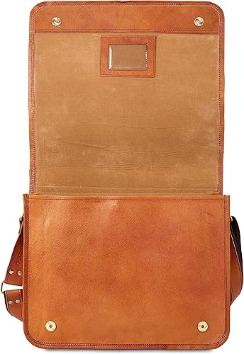 Miniatura 8 de URBAN LEATHER Laptop Shoulder Messenger Bag - Vintage Brown Handmade Satchel Briefcase Bag for Men