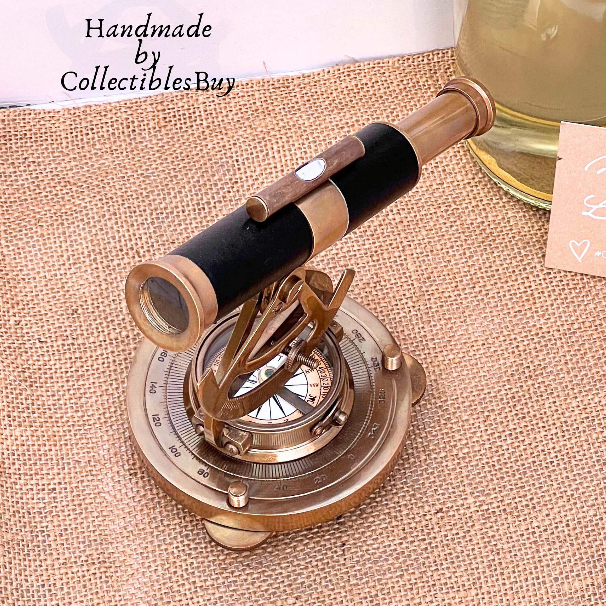 Amazon.co.jp: 海洋航海アンティーク真鍮 ブラックレザー セオドライト