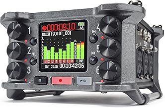 ZOOM F6 Field Recorder – Professional 6-Channel 14-Track Audio Recorder with 32-Bit Float, Dual A/D Converters, Timecode – For Podcasts, Film Sound, Live Recording – UK Version – Anthracite
