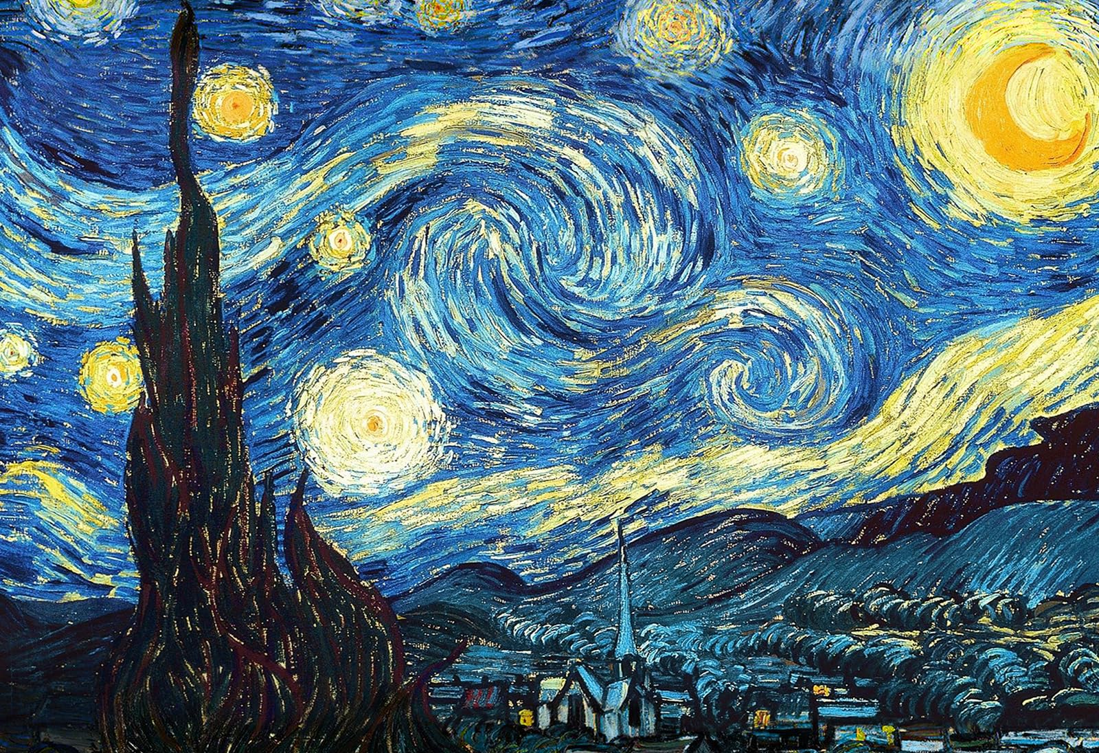 CHengQiSMMini Puzzles Adults 1000 Pieces The Starry Night Micro Puzzles Adults 1000 Pieces Van Gogh Oil Painting Puzzle 1000 Pieces Hard Jigsaw Puzzles 1000 Pieces Adults 1000 Piece Small Puzzles