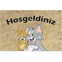 Decorative Door front Mat with Monnhein Design, Outdoor/In-Home/Bathroom/Kitchen/Bedroom/Entrance Mats (Tom and Jerry, 40x60)