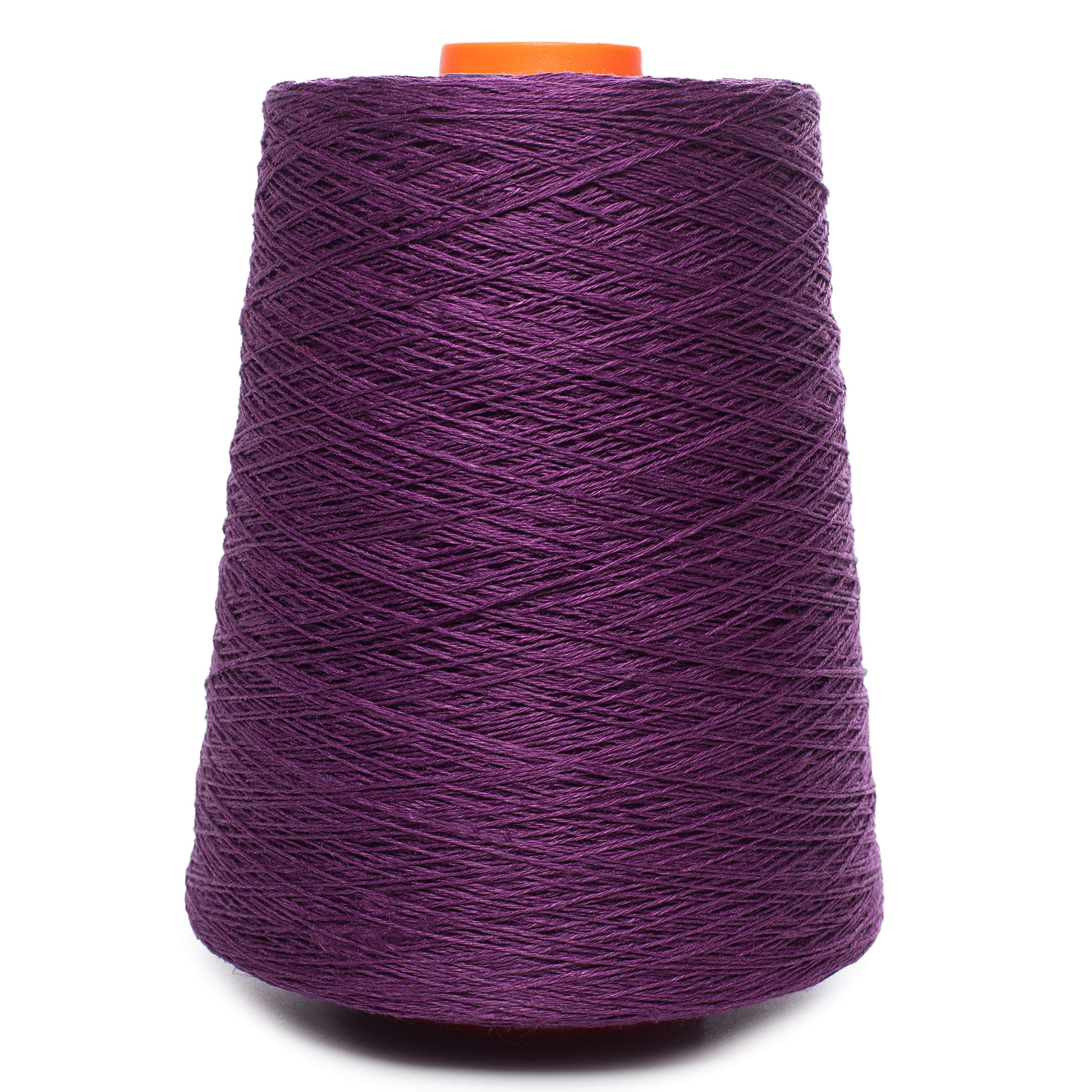 Lusie's Linen Yarn - 100% Linen - 1.15 lb (18oz) Cone - Reddish Purple - for Weaving, Crocheting, Kn