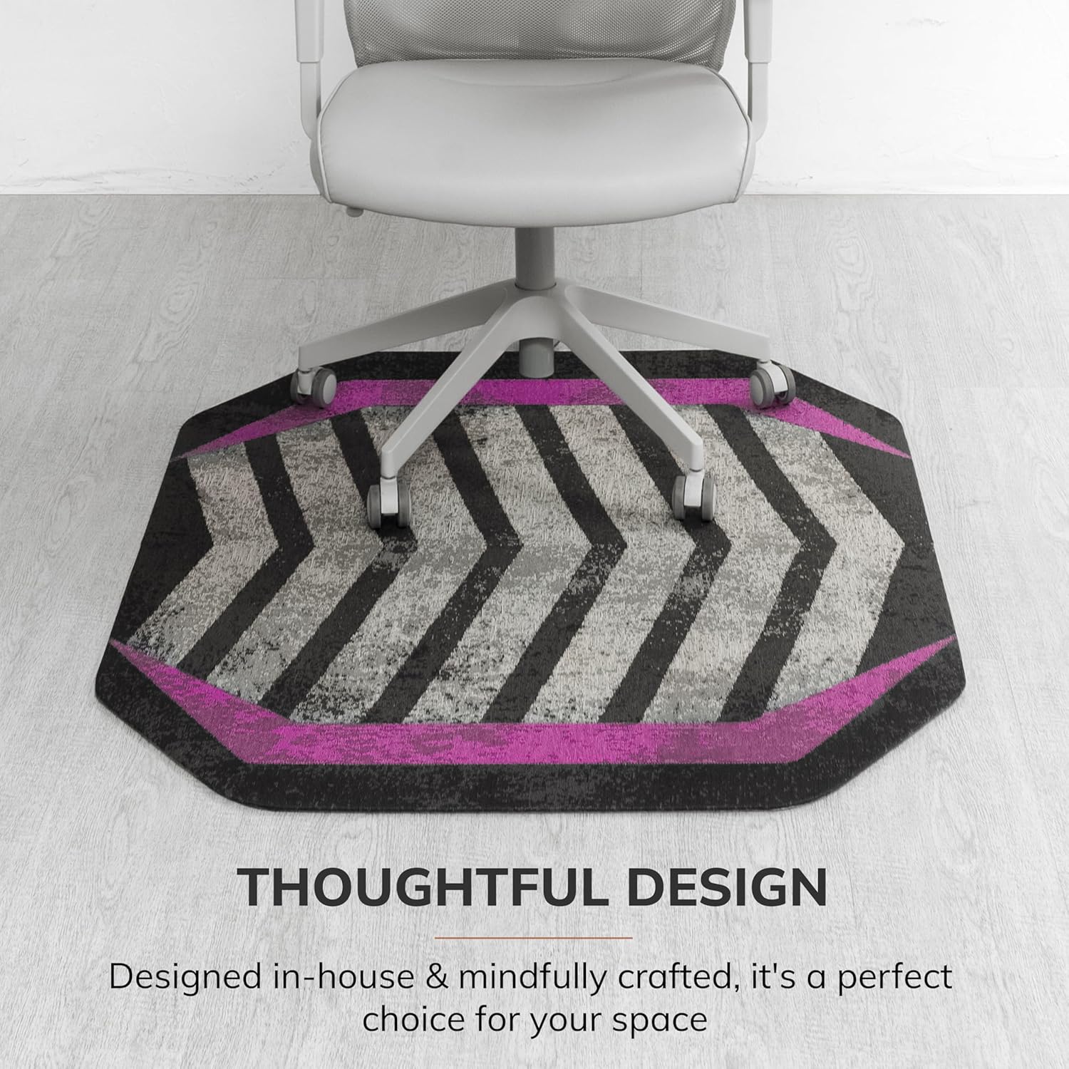Anji Mountain Office Chair Mat for All Surfaces- Anti-Slip, Easy Rolling Office Desk Chairmat, Premium Hard Floor Protection Chairmat, Exclusively Designed for Home Offices, Prizm Purple (36x48)
