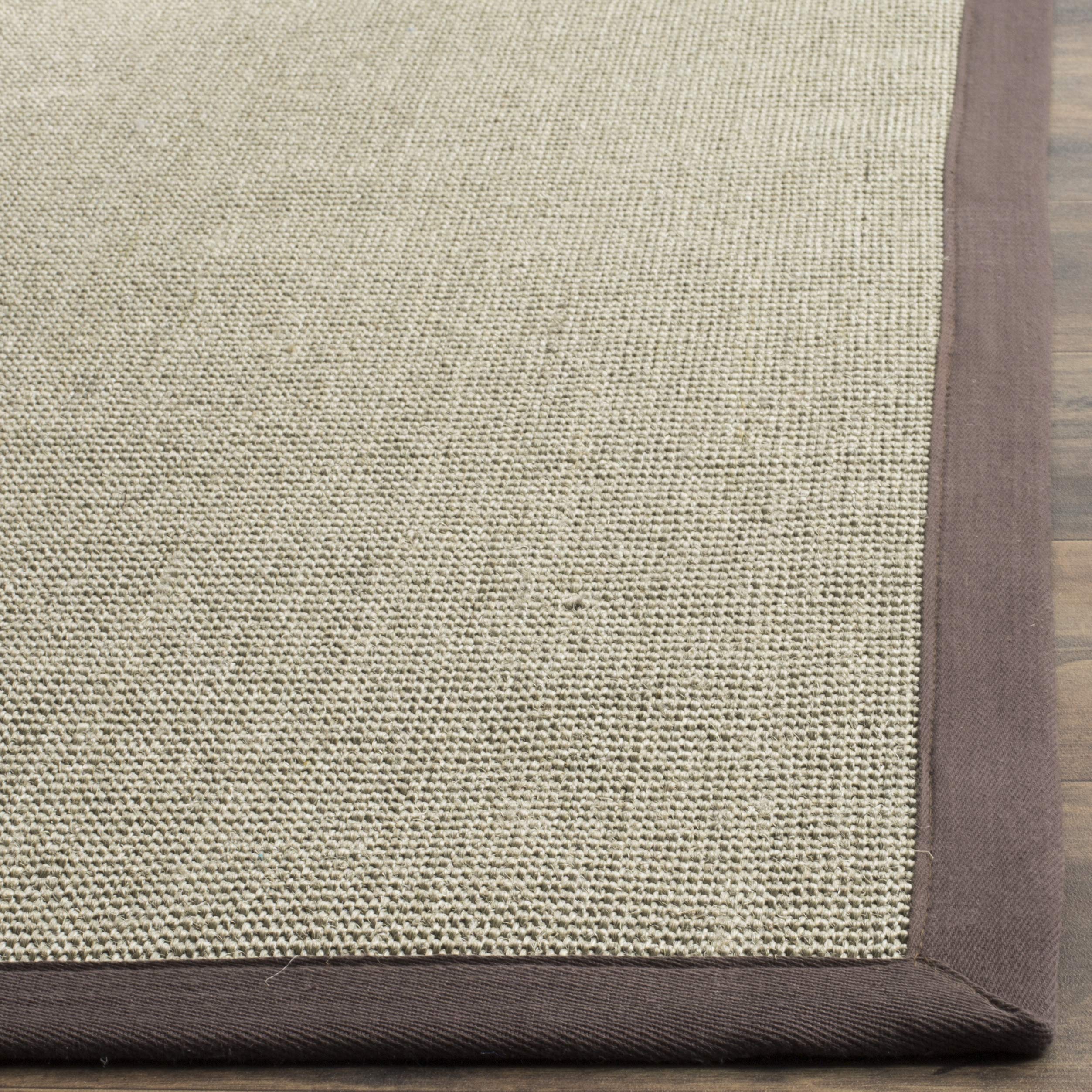 SAFAVIEH Tapis en Fibres Naturelles Salon, Salle à manger, Chambre à coucher - Natural Fiber Collection, Tapis à poil court, Taupe et Marron clair, 76 X 244 cm