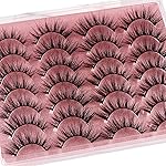 False Eyelashes Wispy Lashes Natural Look Eye Lashes Cat Eye Fake Eyelashes C-Curly False Lashes Volume Handmade Light Volume Eyelashes 14 Pairs Pack by zanlufly