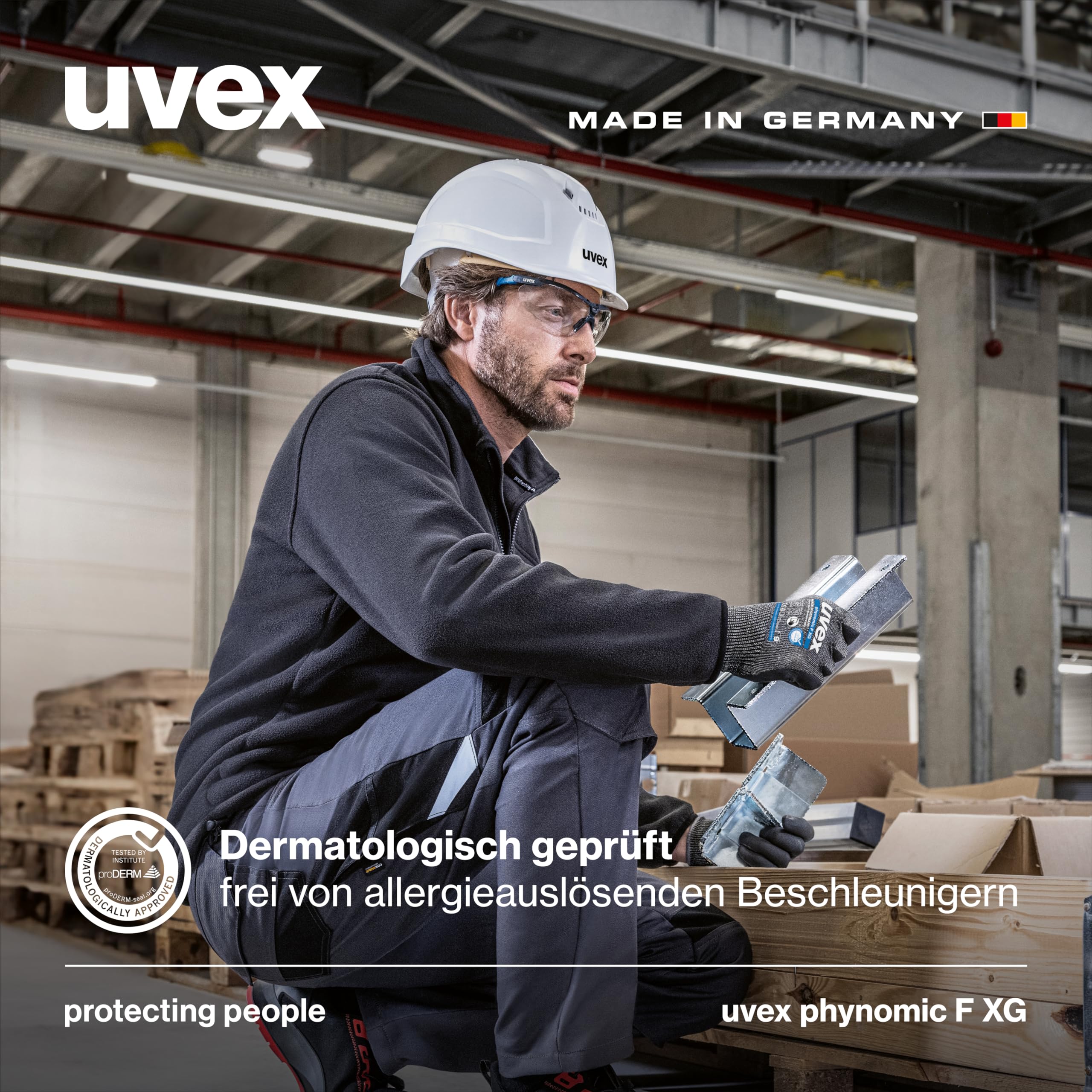 Uvex phynomic F XG, 1 para rękawic ochronnych przed przecięciem – do wilgotnych i tłustych obszarów – delikatne i odporne na ścieranie – czarne – rozmiar 10/XL