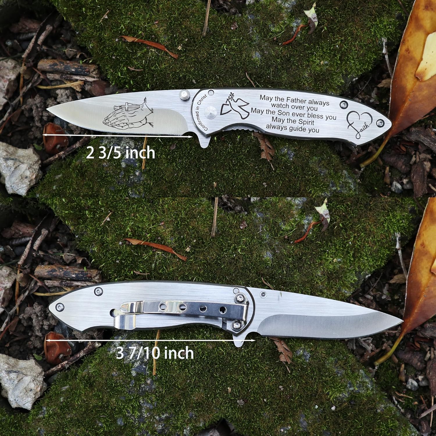 Scripture Grace Gifts Jesus Christ Religious Utility Tool for Men,Bible Verse Catholic Confirmation & Baptism Holy Salvation Faith Gift
