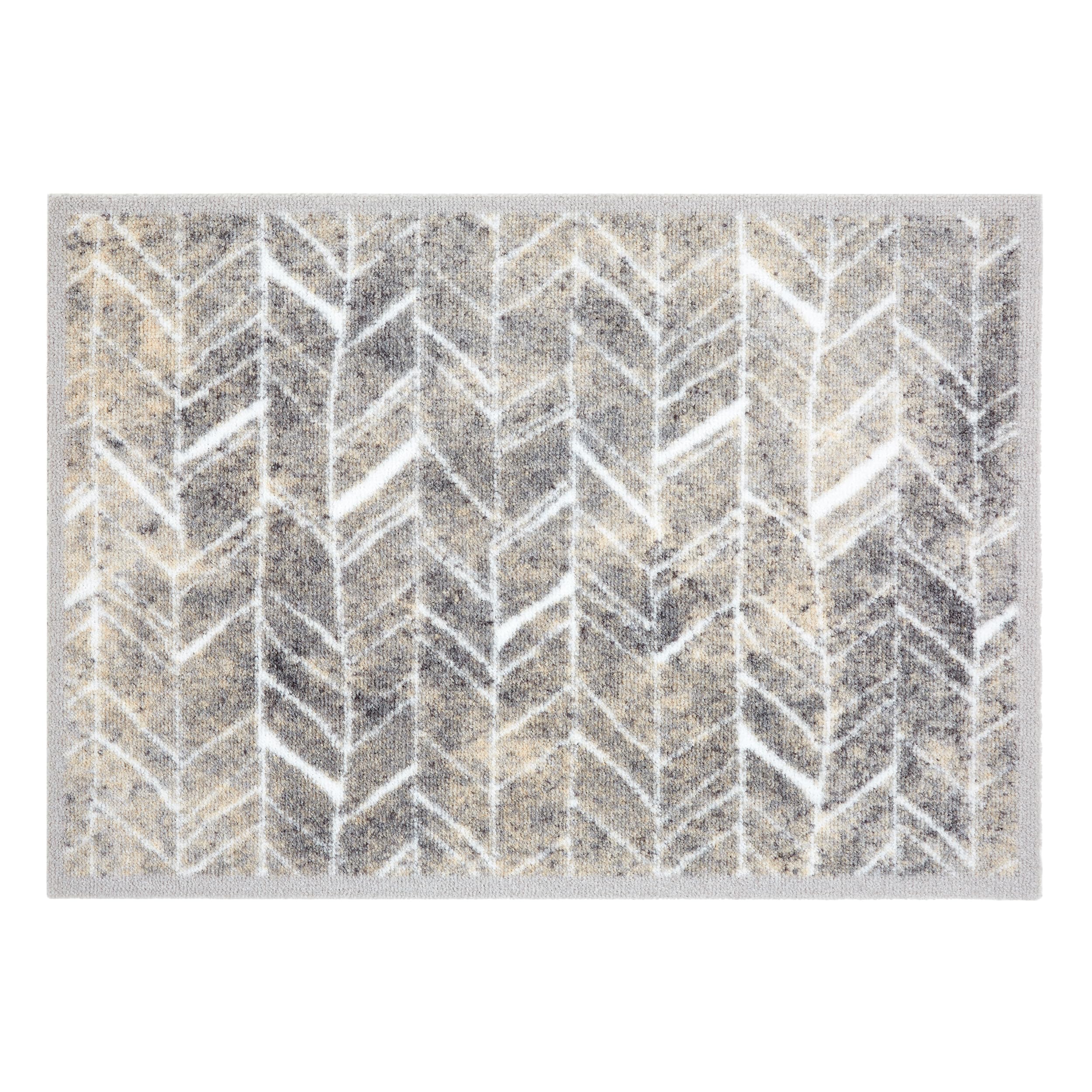 Tapis d'entrée antidérapant Astra 50x70 cm à chevrons pour intérieur lavable