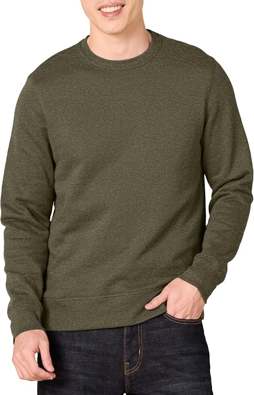 Amazon Essentials Hombre Sudadera de Forro Polar con Cuello Redondo (Disponible en Tallas Grandes y Largos Especiales)