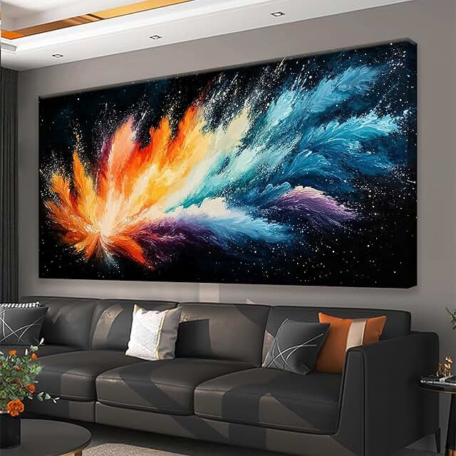 Tsomzxng Large Colorful Abstract Wall Art For Living Room Modern Abstrac...