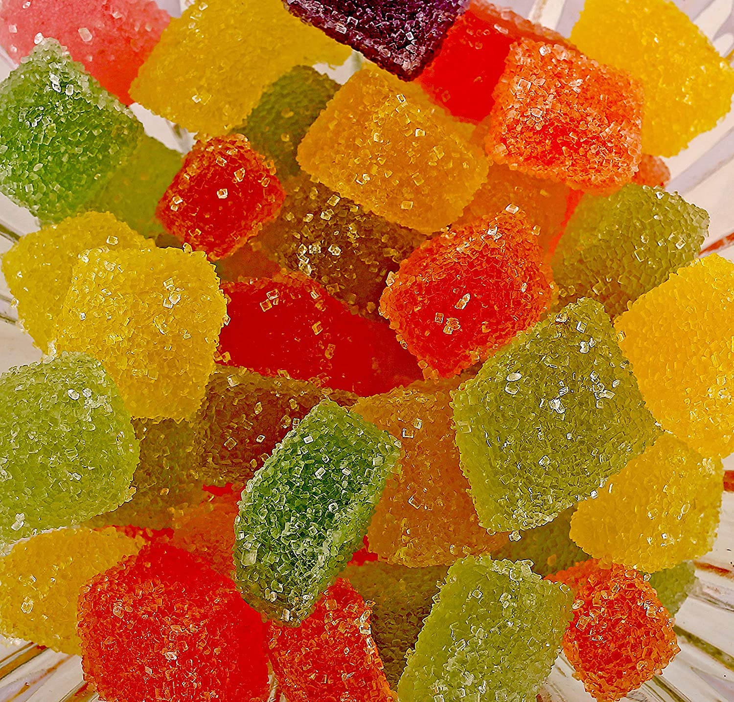 Orileys Vegan Jelly Gummy Candy Yummy Assorted Fruit Flavour Cubes