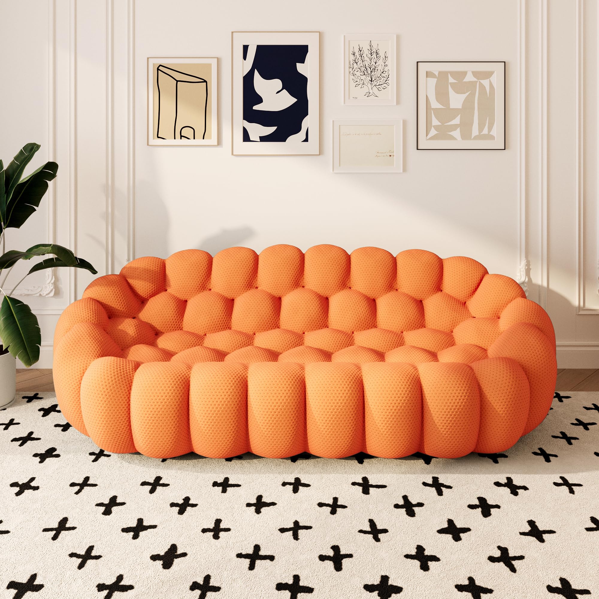 Amazon.com: DEKUHI 98.43'' Bubble Couch, 3 Seater Bubble Curved