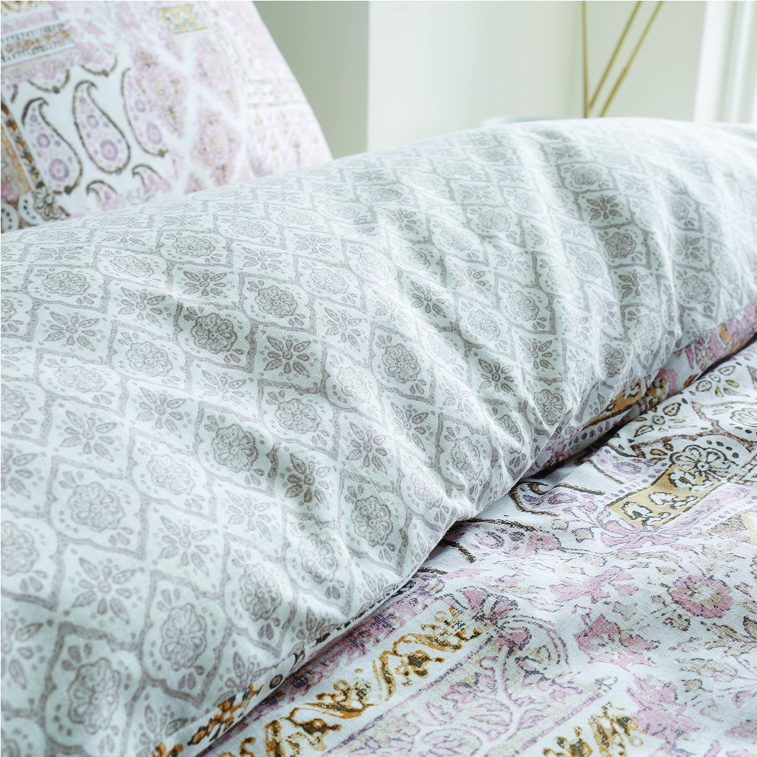 Pineapple Elephant Iniko Cotton King Duvet Set Natural, Beige - Image 3