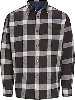 قميص كاجوال فريدريكسبيرج بأكمام طويلة من الفلانيل للرجال من جاك اند جونز