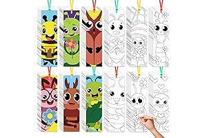 Haooryx Spring Color Your Own Bookmarks