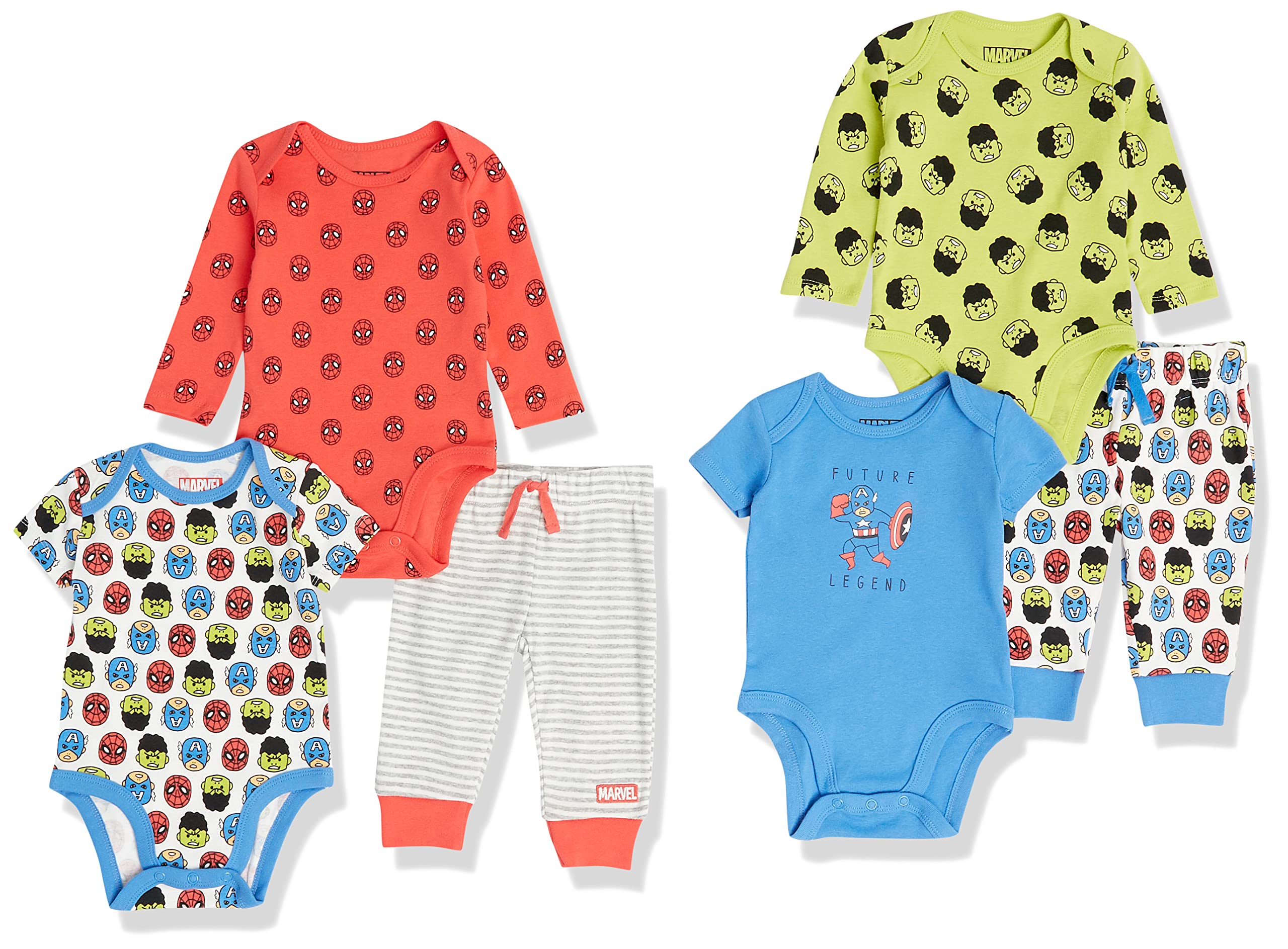 Amazon Essentials Disney | Marvel | Star Wars Set Completo da 6 Pezzi Unisex Bimbi, Pacco da 6