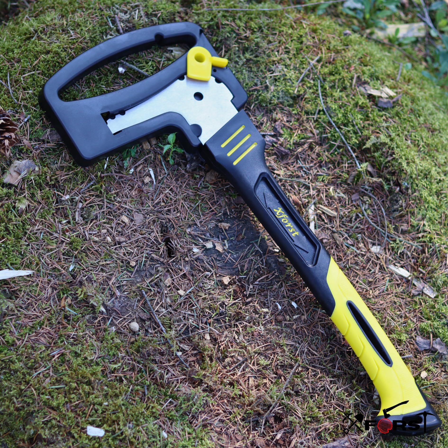 Xforst Sappie Forst 43 cm – Leichte Handsappie Sapie 0,53 kg | Fiberglasstiel & gehärtete Stahlklinge | Forstwerkzeug Holzheber Fällheber rückenschonend für Garten & Brennholz | X-P36FN