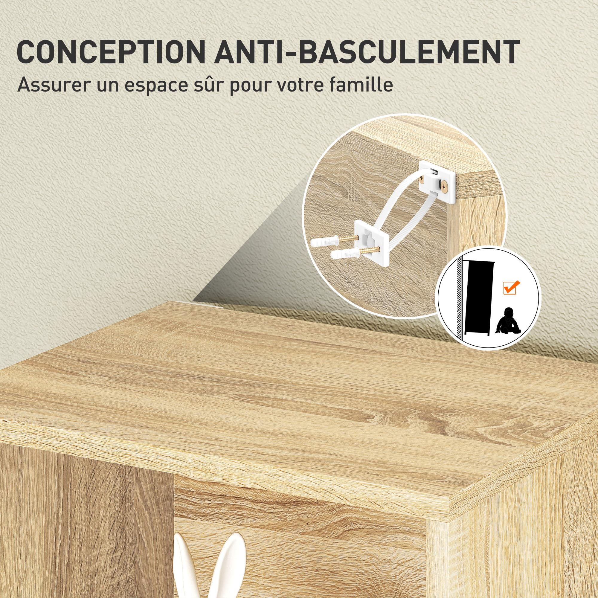 HOMCOM Bibliothèque Étagère de Rangement 5 Niveaux 30x24x133,5 cm Naturel | Meuble de Rangement avec Étagères Réglables, pour Salon, Chambre à Coucher, Bureau