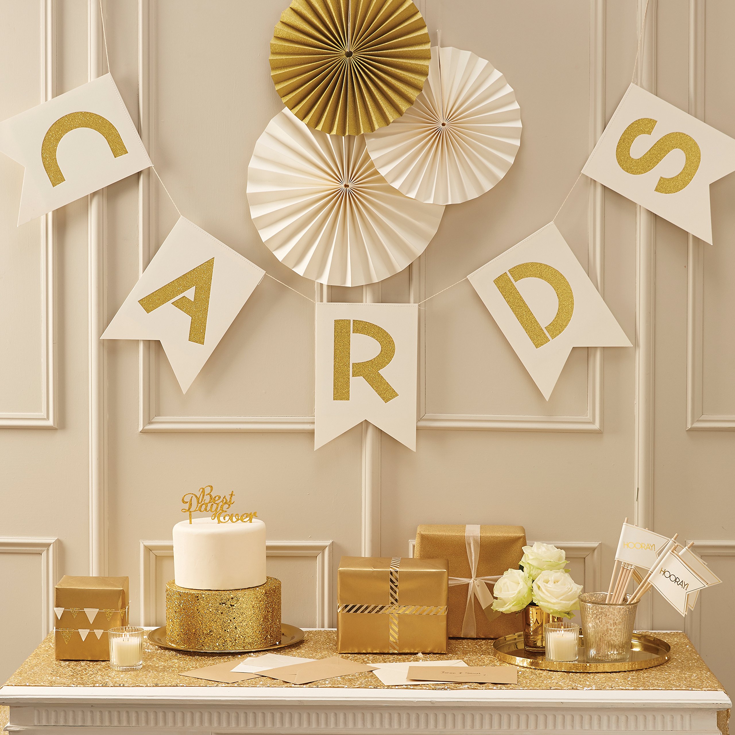 Metallic Perfection 10 Invitations Cream/Gold Produktbild-Vorschau 12