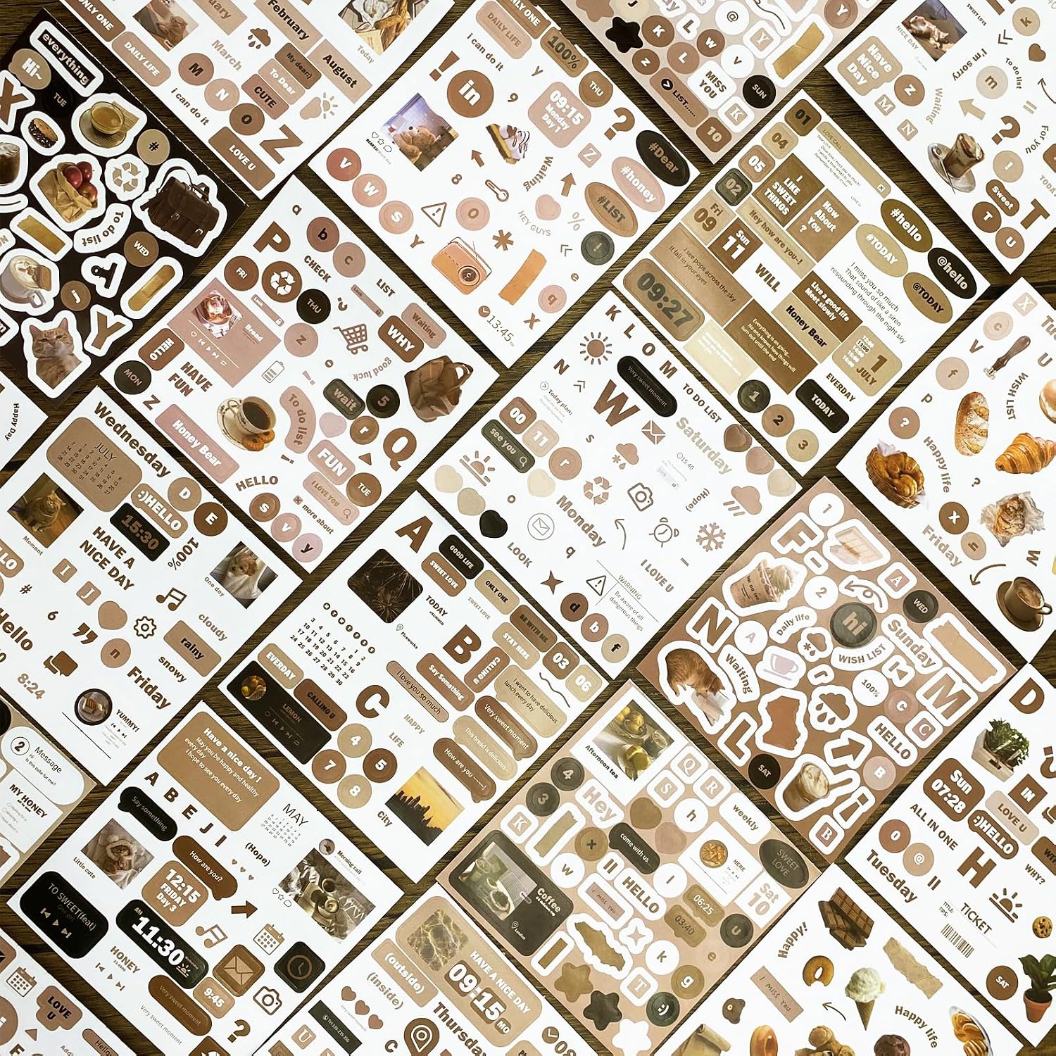 Vintage Scrapbook Stickers for Adults, Pre-Cut Letter Sticker for Scrapbooking Supplies Aesthetic Journaling Stickers for Bullet Junk Journal Daily Planner Laptop Ephemera Sticker Book DIY Art Crafts image 2