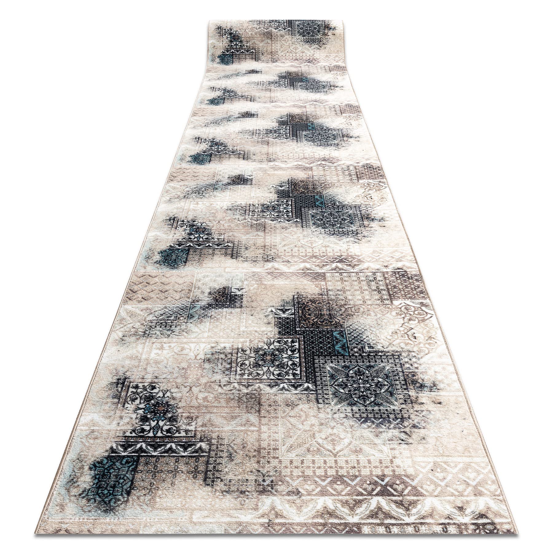 Tapis de couloir antidérapant beige pour éliminer les risques de glissade dans le hall