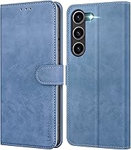 Leacckl Case for Samsung Galaxy S23, Premium PU Leather Wallet Protective Case [Card Holder] [Stand Function] Magnetic Closure Pouch for Samsung Galaxy S23, Blue