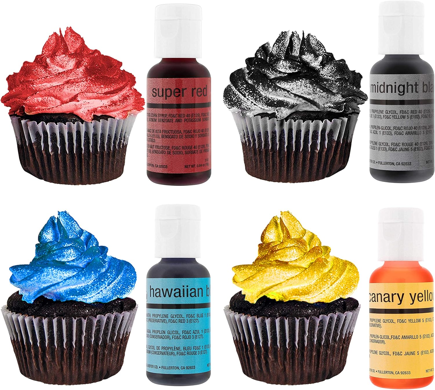 Buy Master Airbrush Cake Decorating Airbrushing System Kit with a Set of 4 Chefmaster Food