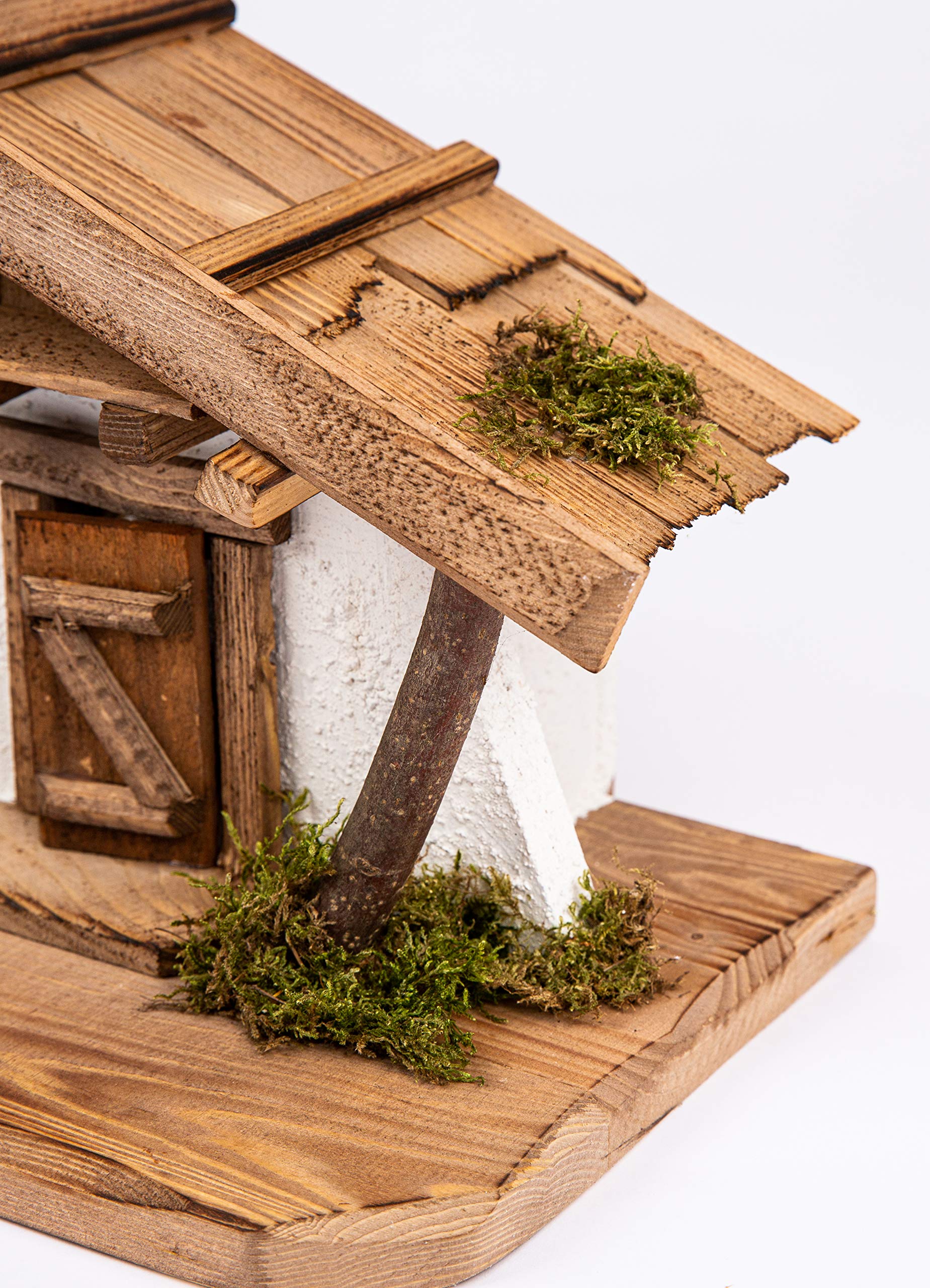 Birsppy Garten und Holztrends Weihnachtskrippe Krippe Krippenstall (W016) Weihnachten Weihnachtskrippen Krippenfiguren