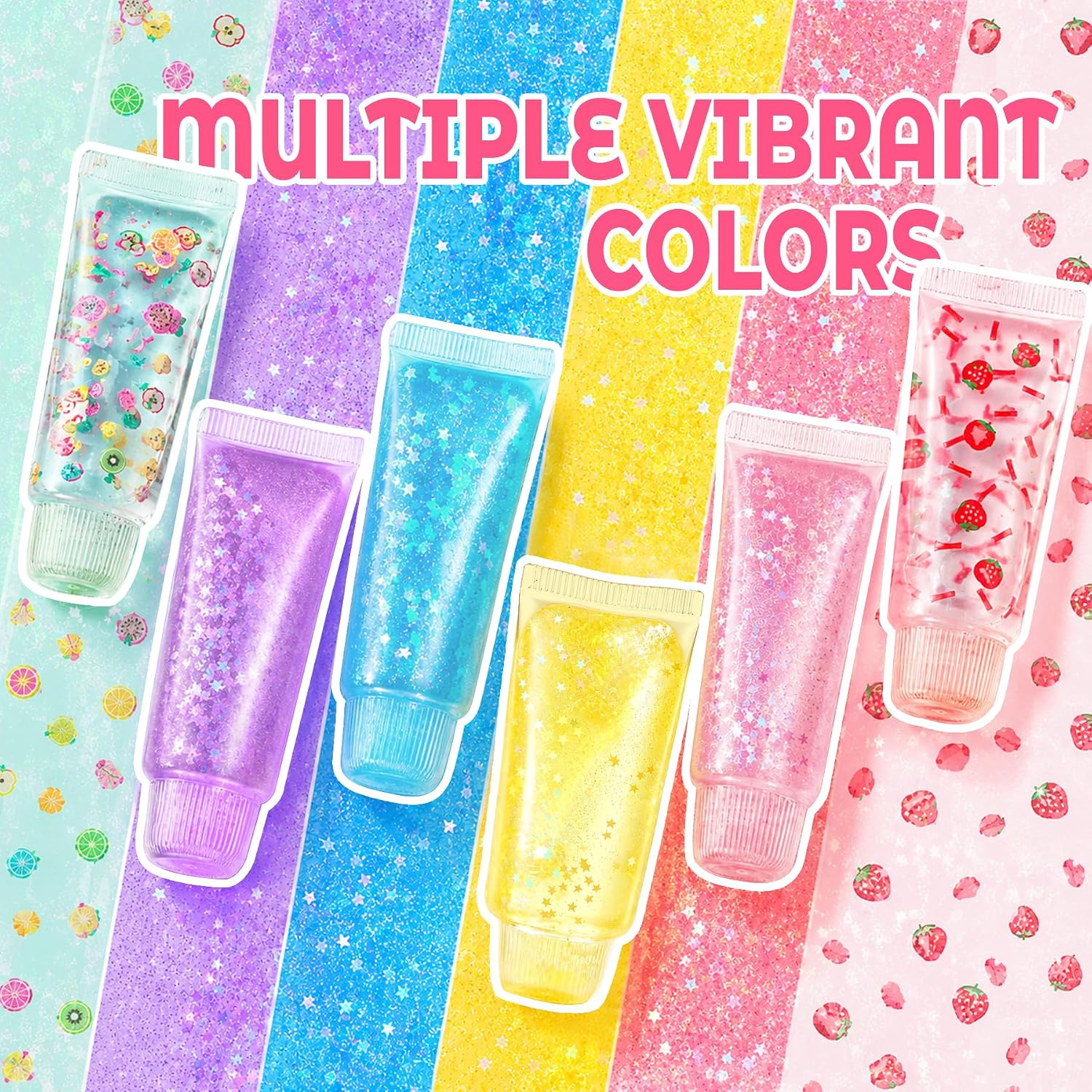 Toothpaste Squishy Toy, Slow-Flow Glitter Fidget Squeeze Stress image 2