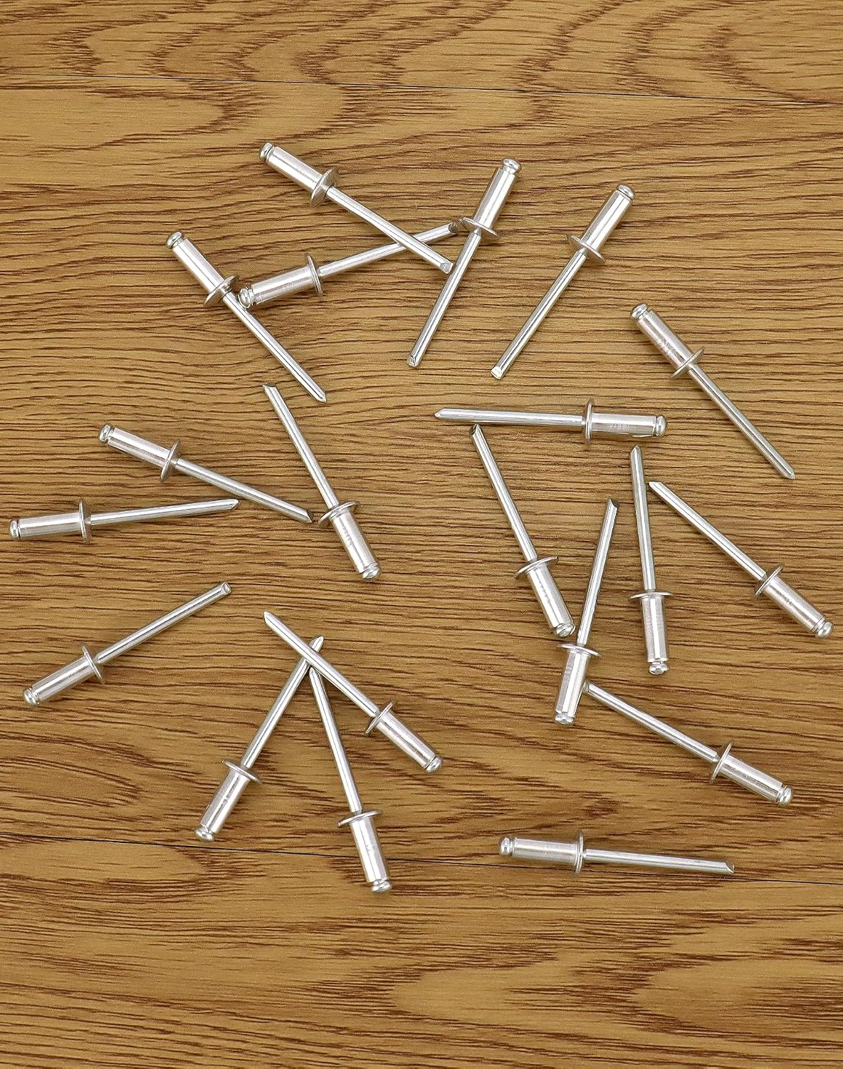 QWORK Aluminum Blind Rivets, 500 Pcs 3/16" x 1/2" (4.8x12mm) Rivets Assortment, Blind Rivet, Silver