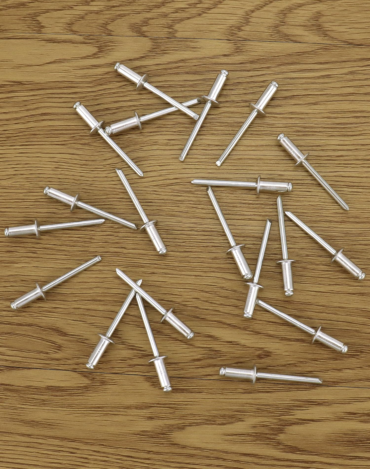 QWORK Remaches ciegos de aluminio, 500 piezas de 3/16 x 1/2 pulgadas (4,8 x 12 mm), surtido de remaches ciegos, remaches ciegos, plateado