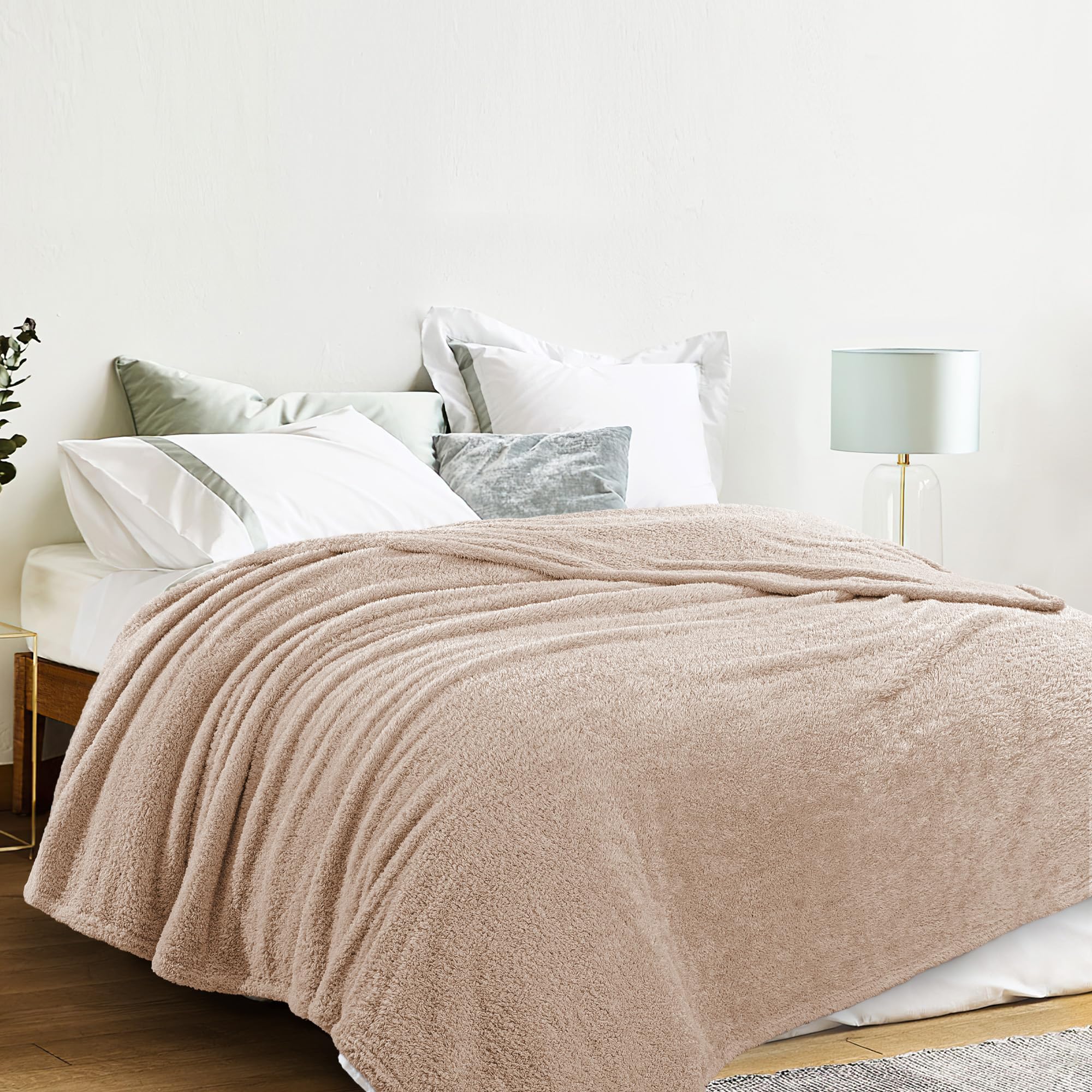 Exclusivo Mezcla Deken, Knuffeldeken Fleece Dekentje voor Bank, Superzachte en Warme Sofahoeslakens Woondeken, 220x240 cm, Zwart