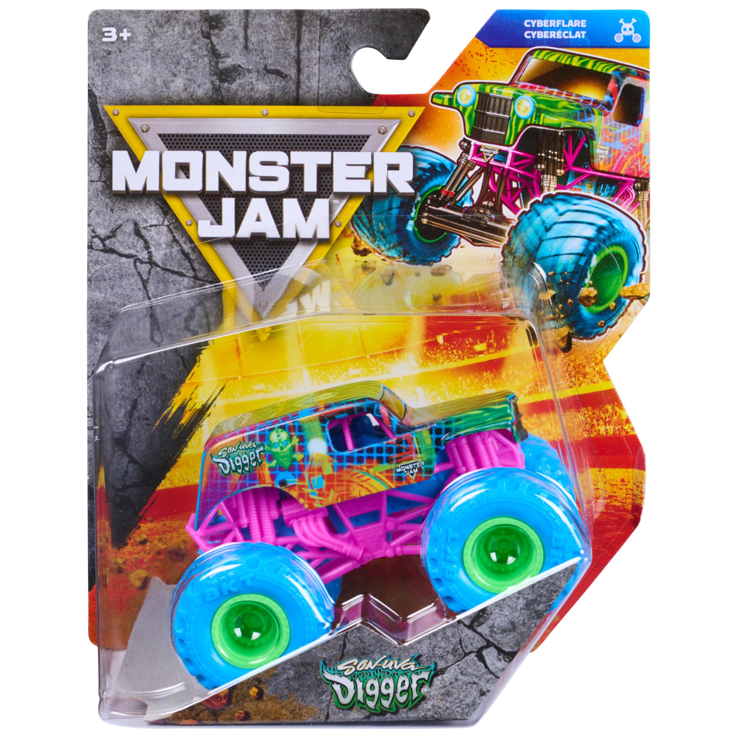 Monster Jam Son-Grape Digger Monster Truck veicolo pressofuso, scala 1:64
