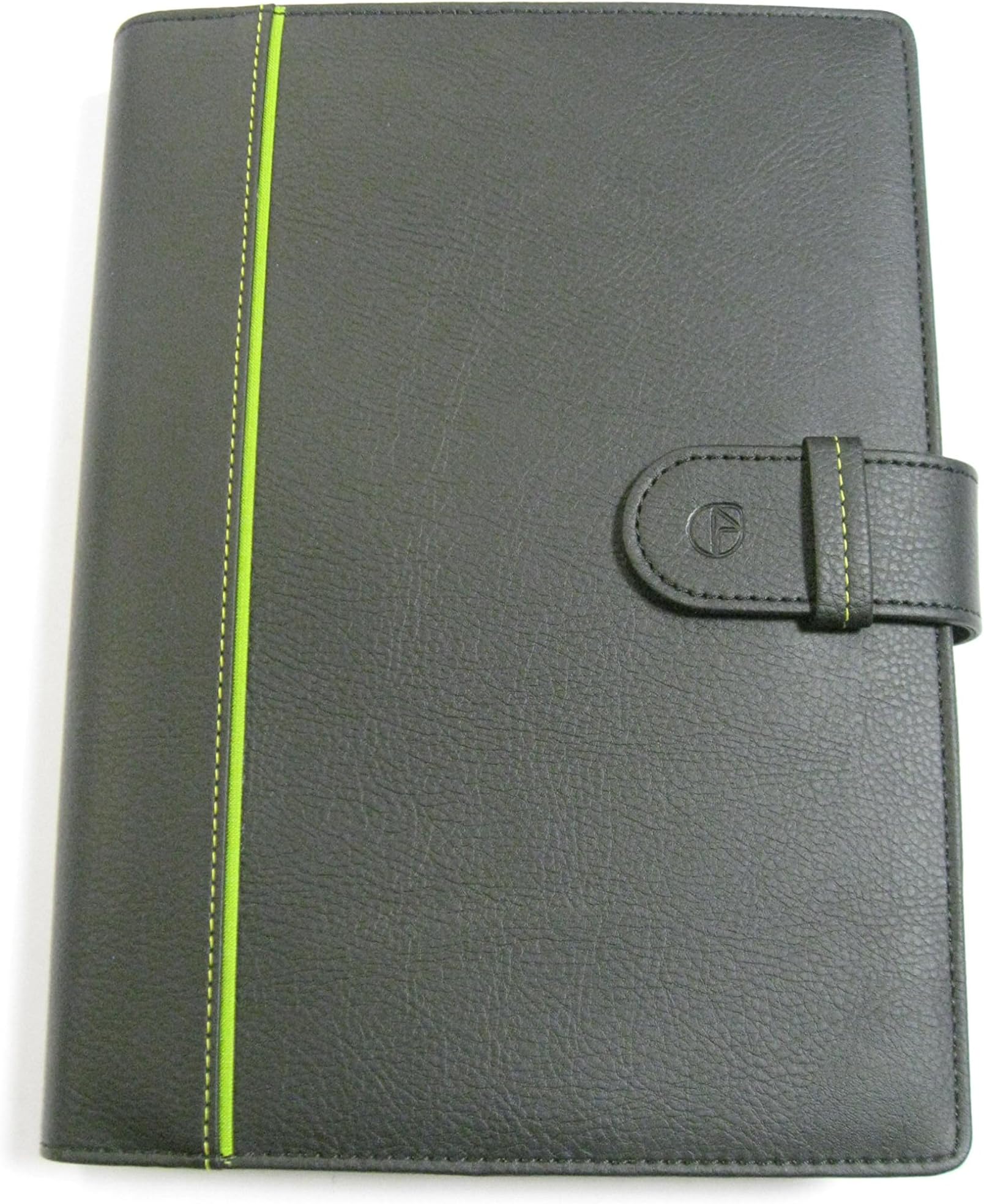 Block Agenda Mobile 2018 in Faux Leather, with Broadway Loop Closure F. to 14.5 x 20.5 cm Black/Green Daily Art.215535i-vr