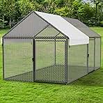 Metal Chicken Coop with Waterproof Cover, 79