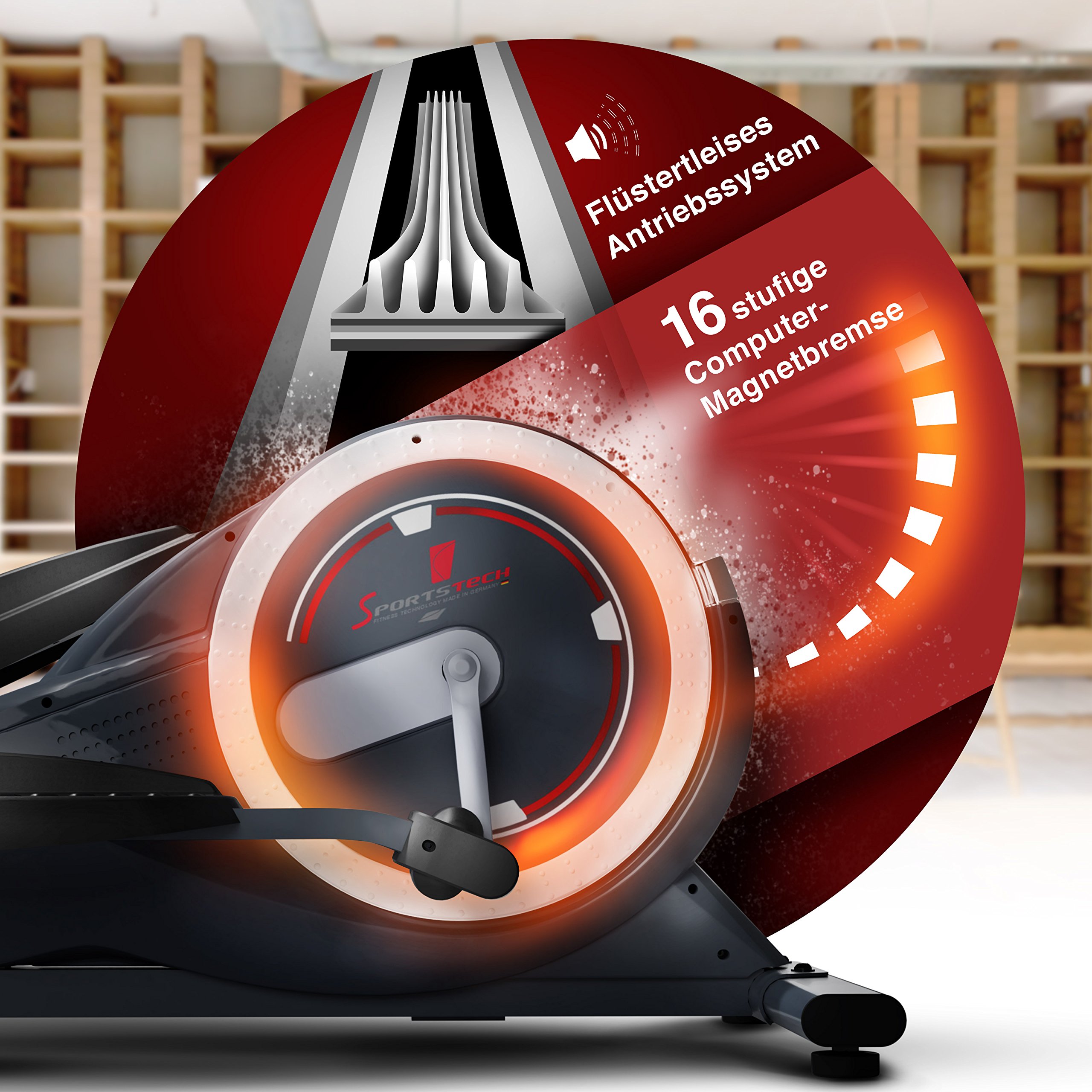 Sportstech Cyclette ellittica CX670 Quick-Fold-System, Massa volanica 21 kg, Smartphone App, Bluetooth e cardiofrequenzimetro Compatibile, 12 programmi di Allenamento, HRC e Porta Tablet (CX650)