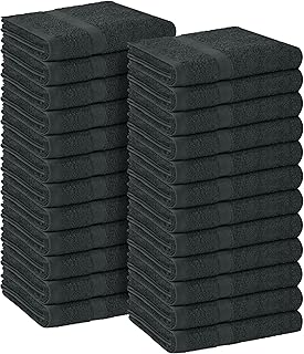 Avalon Salon Towels – 24 Pack Grey Hand Towels 100% Cotton Spa Towels – 16x27 inches Highly Absorbable Facial Towels Gym Towels Hair Towels and Face Towels Bulk Small Towels (Not Bleach Proof)