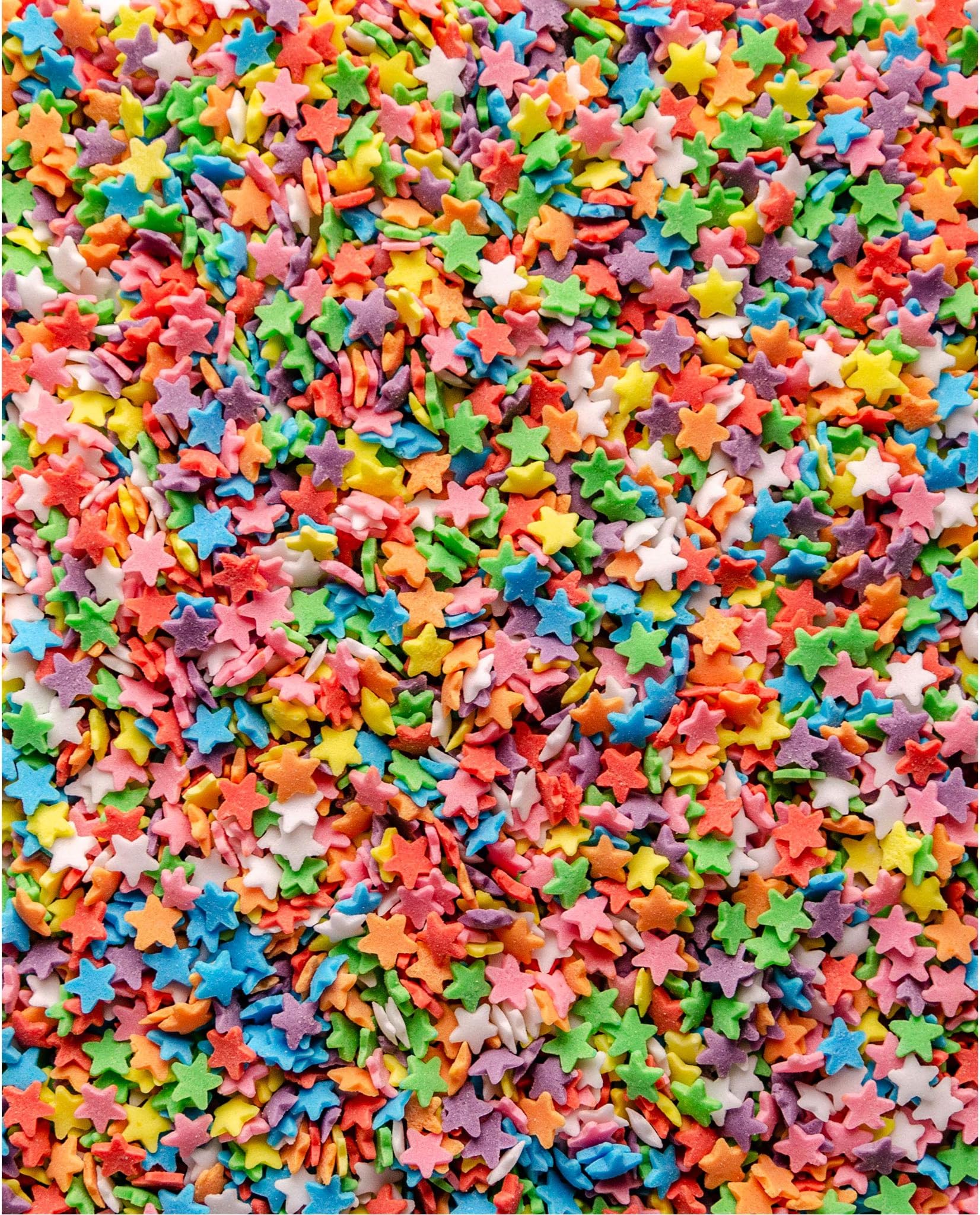 simply topps Glimmer/Matt Stars Sugar Sprinkles - Cake, Cupcake & Cookies Decorations (Matt Rainbow, 25g)