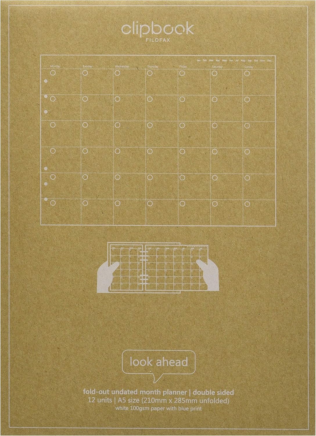 Filofax 344000 Clipbook, Personal Organizer, Refill, Bible, Weekly, One Side, Undated, Memo, White