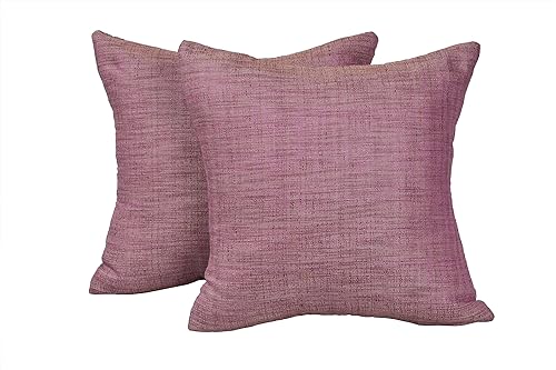 Miniatura 7 de Juego de 2 almohadas decorativas para sofá cama, almohadas decorativas de sala de estar, almohadas rústicas, fundas de almohada sólidas de seda (20