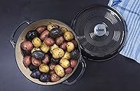 Vista 4 de Lodge Manufacturing Company, EC6D18 - Horno holandés esmaltado, 6 cuartos de galón, Cromo de medianoche