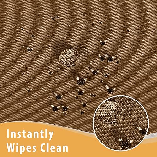 Miniatura 3 de Obstal Paquete de 2 manteles de 8 pies para mesas rectangulares  Resistente al agua, tela lavable, protector de mesa rectangular de poliéster para