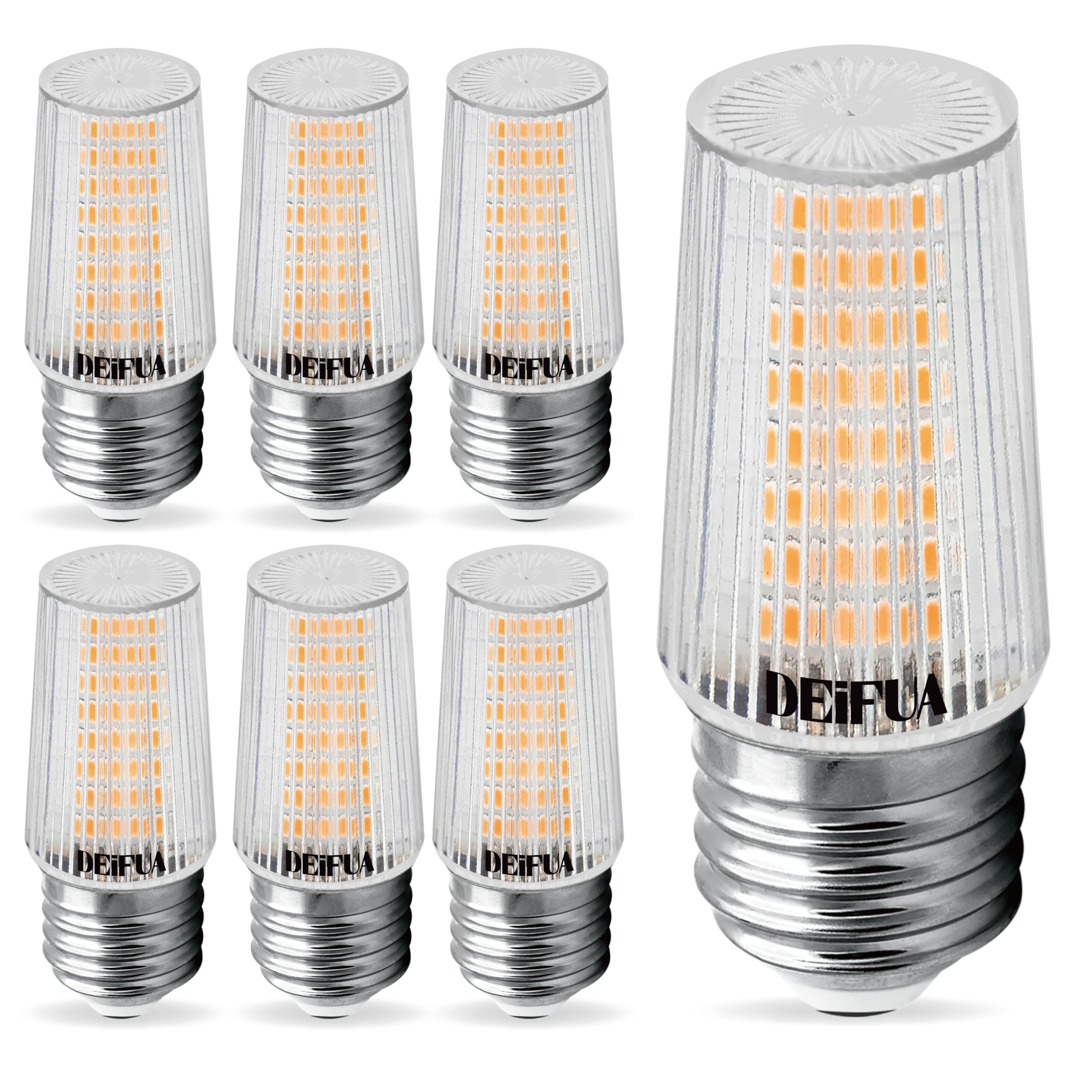 DEIFUA E27 LED Mais Lampe Warmweiss 3000K 4W 480 Lumen Ersetzt 60W Halogen Glühbirne, 6er Pack, Nicht Dimmbar T30 Zylinder Form Energiesparlampe, Flimmerfrei Leuchtmittel, Abstrahlwinkel 360° Birnen