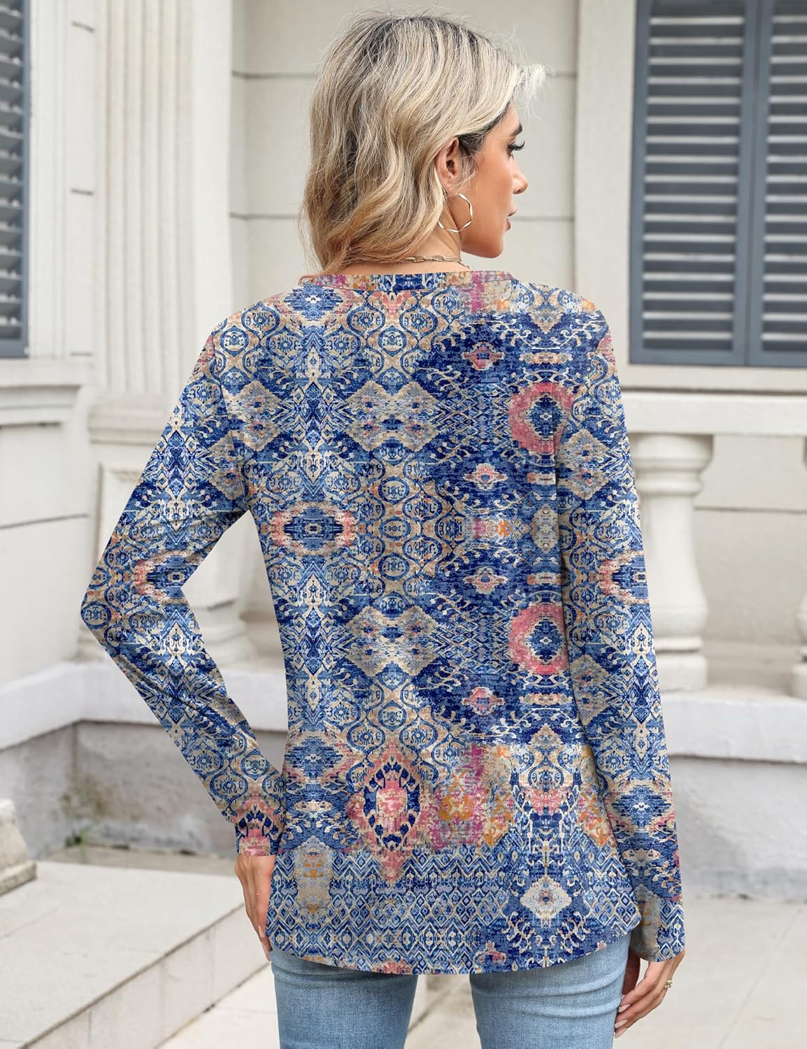 TCOT Women Long Sleeve Crew Neck Tee Tops Trendy Casual Dressy Blouses Spring Clothes Pullover Shirts - Image 3