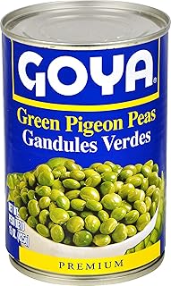 Goya Foods Green Pigeon Peas (Gandules), 15 Ounce (Pack of 24)