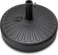 Best Choice Products 55lb Fillable Round Sunburst Umbrella Base Stand - Durable HDPE Plastic Patio Pole Holder w/ Adjustable Knob